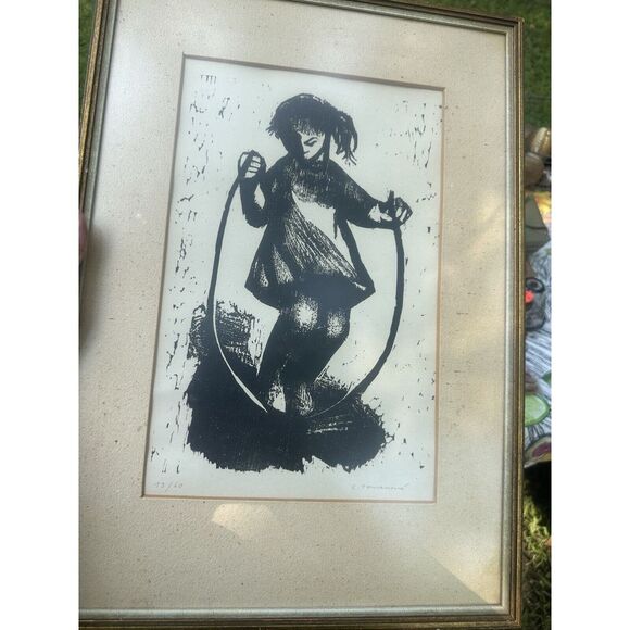 Emilie‎ Tomanova Signed Authenticated Art Framed - Picture 1 of 7